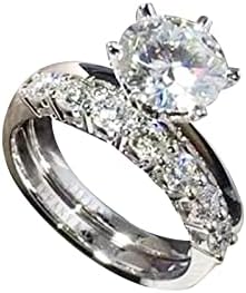 טבעות טבעת סגורות של טבעות יהלום מויסניט לנשים בגודל 8-9