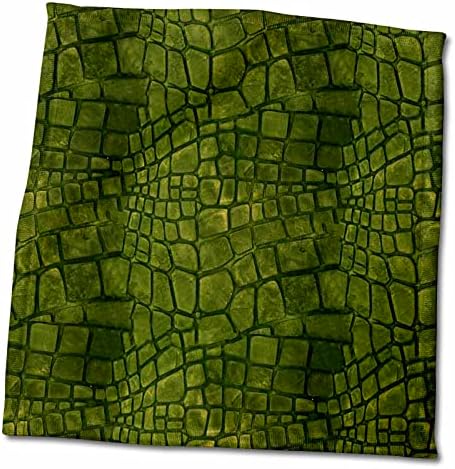 3 דרוז אן מארי באו - הדפס בעלי חיים - הדפס תנין ירוק - מגבות