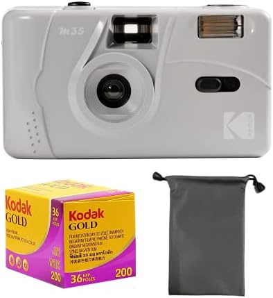 קודאק מ 35 35 מ מ לשימוש חוזר סרט מצלמה, פוקוס חינם, לבנות פלאש רב עוצמה, צרור עם הסרט ואת תיק המצלמה