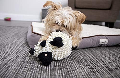 Godog Fuzzy Wuzzy Lamb צעצוע של כלב קטיפה, טכנולוגיית משמר לעיסה - מגוון, קטן