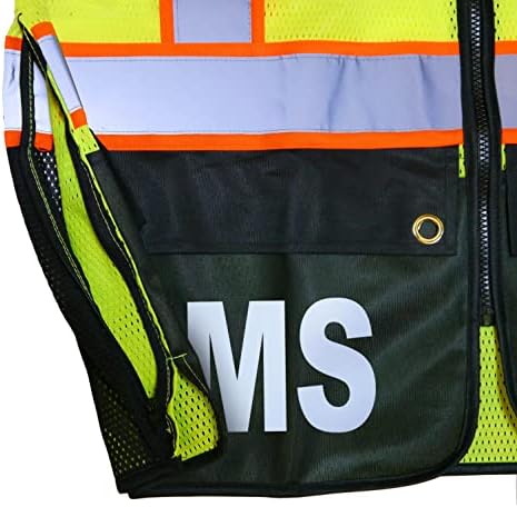 אפוד בטיחות של Survivor EMS, סוג R Class 2, לוגו רפלקטיבי קדמי ואחורי.