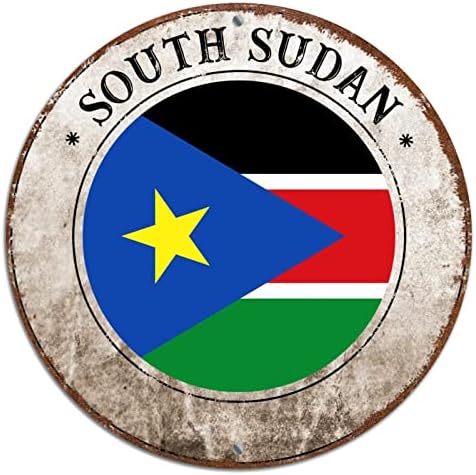 דגל דרום סודן רטרו שלט מתכת שלט פח וינטג