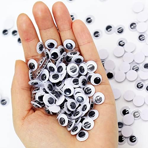 240 יחידות 0.4 אינץ 'עיניים גוגיות קטנות עם דבק עצמי קטן שחור לבן פלסטי