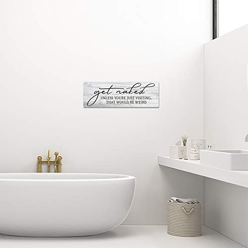 קבל שלט עירום שלטי חווה שלטי אמבטיה עיצוב חוקים מצחיקים עיצוב הבית אבקת חדר אבקת סימני עץ מתנות 8x24 שלט עץ