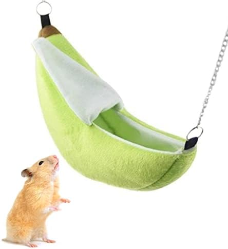 2 חתיכות עכברוש ערסל בננה אוגר מיטת בית ערסל-חם נדנדה - תליית רך מיטת מחצלת-עבור אוגר תוכי סנאי גינאה