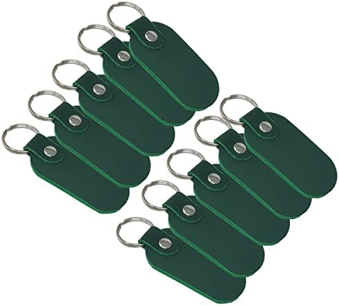 מחזיקי מפתחות מעור דגנים מלאים 10 מארז-חריטת לייזר, הטבעה של נייר כסף חם-רעיונות לקידום מכירות