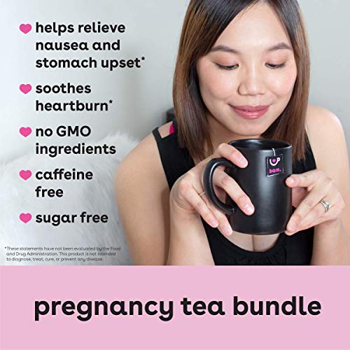 חבילת תה נשים בממובוביות, עוזרים להקל על מחלת בוקר וצרבת, אורגני, לא GMO, ללא קפאין, וחבילה