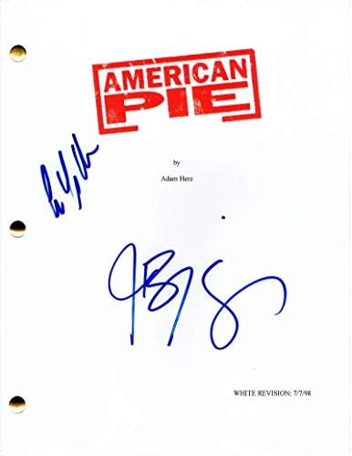 ג'ייסון ביגס ואדי קיי תומאס חתימה חתימה - תסריט סרטים אמריקאי עוגה - ג'ניפר קולידג ', סאן וויליאם סקוט,