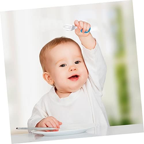 2 סטים אימון מזלג וכפית פעוט כלי אכילה תינוק כפית ילדים נירוסטה כלי פעוטות סכום סט ילדים נירוסטה