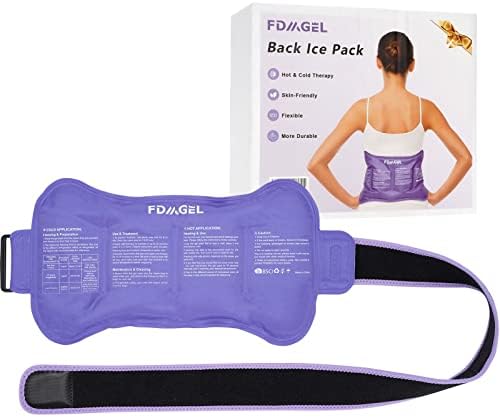 חבילת קרח FDMGEL לפציעות לשימוש חוזר, גלישת קרח ג'ל גמישה לגב תחתון, כתף, ברך, זרוע, רגל, קר,