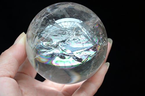 Tibet Real Himalayan בגובה גבוה טבעי קריסטל קוורץ כדורי כדורי אורב אורב gem 2.75 אינץ 'עם קשתות משני
