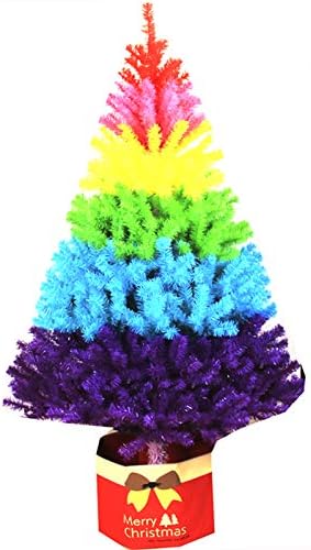 עץ חג המולד של שיפוע צבעוני של Yumuo, עץ אורן בסגנון פסטורלי עם קישוטים, מסיבת פסטיבל החתונה בבית חג המולד Deco-B
