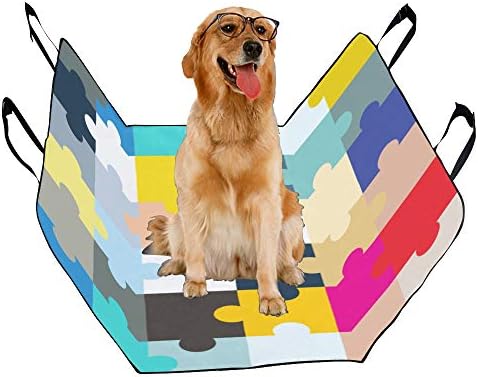מותאם אישית צבעוני ויצירתי עיצוב הדפסת רכב מושב מכסה לכלבים עמיד למים החלקה עמיד רך לחיות מחמד
