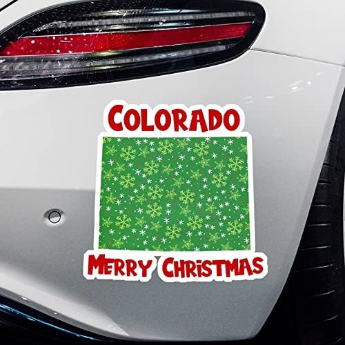 קולורדו מדינת בית מדבקות חג המולד עכברים חג המולד בקולורדו מפת מכונית מדבקות קישור חג המולד מדבקות ויניל מדבקות