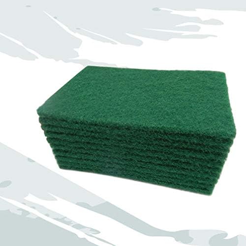 מברשת ספוג אמבטיה של Cabilock 10 יחידות ניקוי כרית סרוק שימוש חוזר ליתי צלחת ירוק