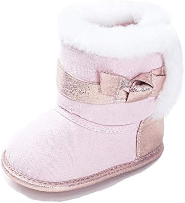 תינוקות CSFRY בנות Bowknot מגפי שלג נעליים חמות בחורף