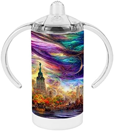 צבעוני עיצוב כוס קש - ניו יורק עיצוב תינוק כוס קש-יצירות אמנות כוס קש
