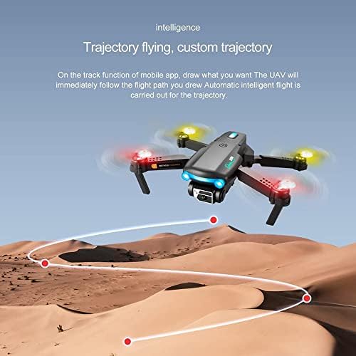 Drone Mini Afeboo עם מצלמה - מזלט מתקפל במצלמה כפולה עם אור LED, המראה/נחיתה של כפתור אחד, אחיזת גובה, 360