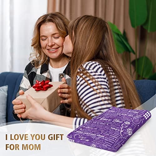מתנות של Benecharm לאמא, מתנות שמיכות יום אמהות לאמא 60 x50 - אני אוהב אותך שמיכה 100 שפות שמיכה רכה לאישה