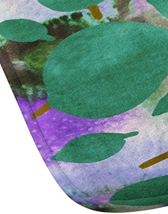 דחה עיצובים שטיח אמבטיה ג ' ורג 'יאנה פרשיב, 17 איקס 24, עלים ירוקים וסגולים