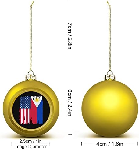 פיליפינים אמריקאים דגל כדור חג המולד קישוט