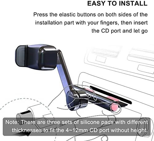 תושבת טלפון מכונית של מיאו תקליטור מחזיק טלפון כפול-מפרק תלת מימדי מסגרת ניווט אבזם מסגרת תמיכה