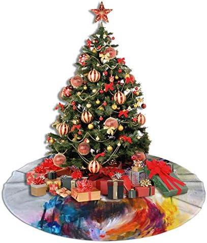 LVESHOP צבעוני איילים לחג המולד חצאית עץ חג המולד יוקרה עגול עגול מקורה חיצוני כפרי קישוטי חג
