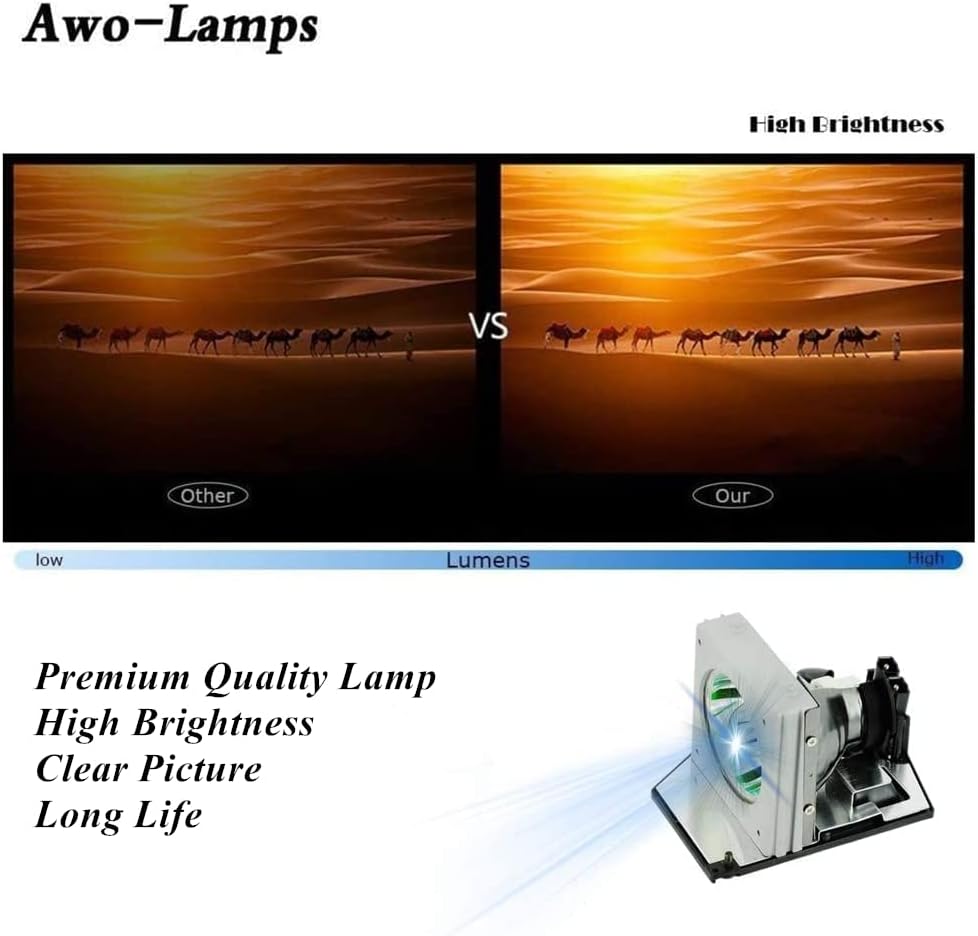 AWO מקרן מקורי מנורת נורת BL-FP200C / SP.85S01GC01 / BL-FS200B / SP.80N01.009 / SP.80N01.001