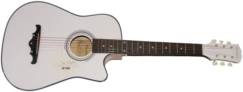 ג 'ו פרי על החתום חתימה בגודל מלא גיטרה אקוסטית W/ ג' יימס ספנסר אימות הצדק COA - אירוסמית 'עם סטיבן טיילר