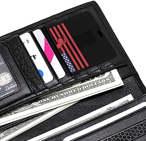 דגל אמריקה מתעמל בכרטיס בנק אשראי USB כונני פלאש נייד זיכרון נייד כונן אחסון מפתח 64 גרם