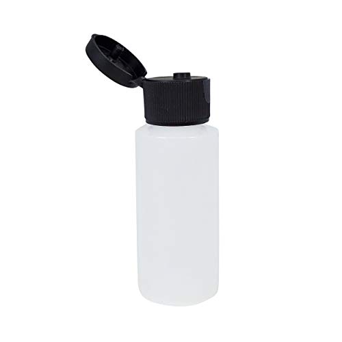 Kelkaa 1oz HDPE עמיד פלסטיק בגודל נסיעה בקבוקים עם כובע עליון שחור מכסה רב-תכליתי לבקבוקים ריקים ניתנים למילוי