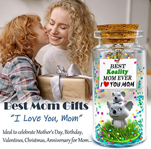 סט של 2 אמהות יום מתנות לאמא מהבת בן, הטוב ביותר אמא אני אוהב אותך הודעה בבקבוק מתנה, חמוד אמא יום הולדת חג