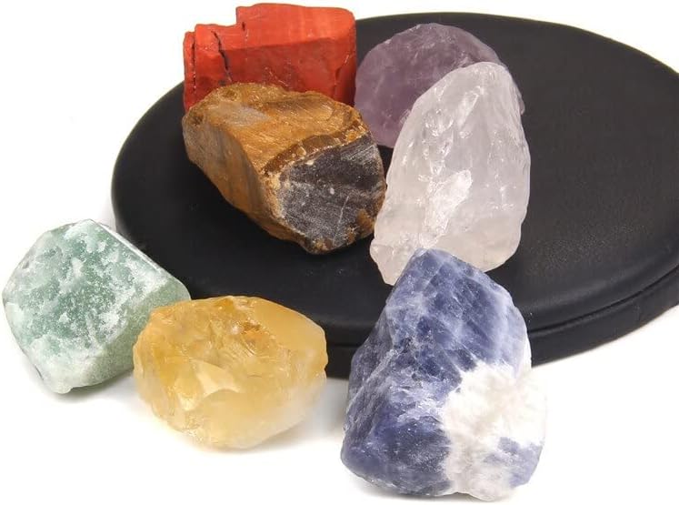 אנקום 7 יחידות מחוספס רוק רייקי שבע הצ ' אקרות טבעי קוורץ חצץ אבן ריפוי דגימת מינרלים אבן עבור אקווריום