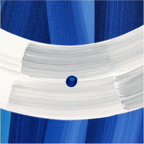 אינדיאנאפוליס קולטס 16 x 20 לוגו עם גלריית רקע מופשטת כחולה עטוף זיקת מעוטרת - אמנות והדפסים מקוריים של