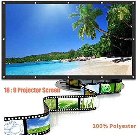 WSSBK 3D HD HD קיר רכוב מסך הקרנה בד קנבס LED מקרן בהירות גבוהה 120 אינץ '-60 אינץ' לקולנוע ביתי