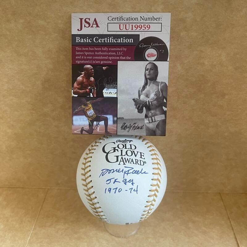 Doug Rader Astros 5X GG 1970-74 חתום כפפת זהב בייסבול JSA UU19959