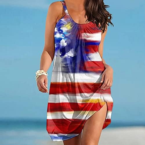 מיאשוי התלקחות שמלת מידי יום העצמאות לנשים בתוספת גודל אופנה אמריקאית 4 ביולי שמלות קיץ אלגנטיות