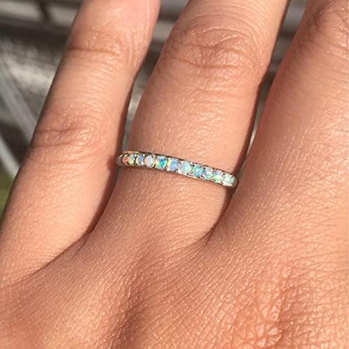 2023 טבעת אופל מעודנת לנשים טבעת אירוסין מתנות תכשיטים טבעת עגולה