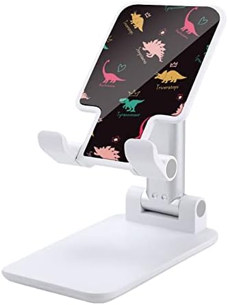דפוס דינוזאור ילדה עמדת טלפון סלולרי לשולחן העבודה מחזיק טלפון מתקפל זווית גובה מתכווננת מעמד יציב