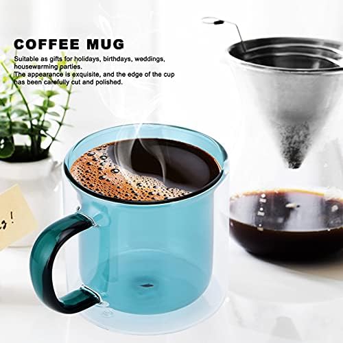 ספל קפה 250 מל חומר זכוכית בורוסיליקט ספל כוסות כוסות זכוכית בעבודת יד לעוגה ביתית קפה חלב
