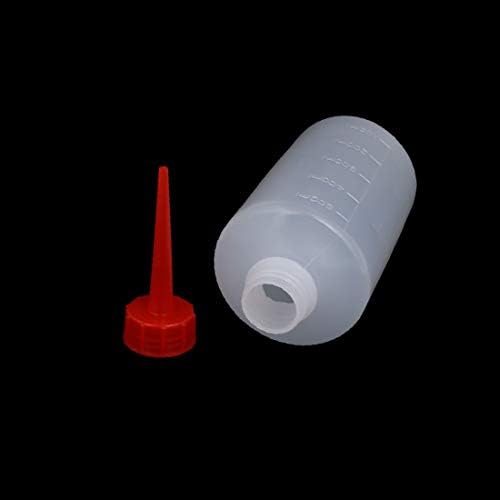 X-DREE 17 גרם LDPE פלסטיק אדום ישר סחיטה פה תווית תווית תווית שמן בקבוק דבק נוזלי (17-onza ldpe plástico rojo