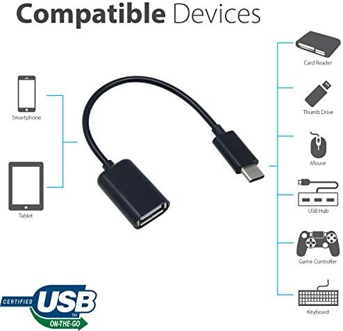 מתאם OTG USB-C 3.0 תואם לתצוגה ASUS PREART שלך PA32UCG-K לפונקציות מהירות, מאומתות, מרובות שימוש כמו מקלדת,