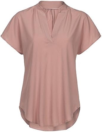 מודפס חולצות יומי טרנדי מקרית קצר שרוול קיץ חולצות לנשים כיכר צוואר בתוספת גודל קל משקל