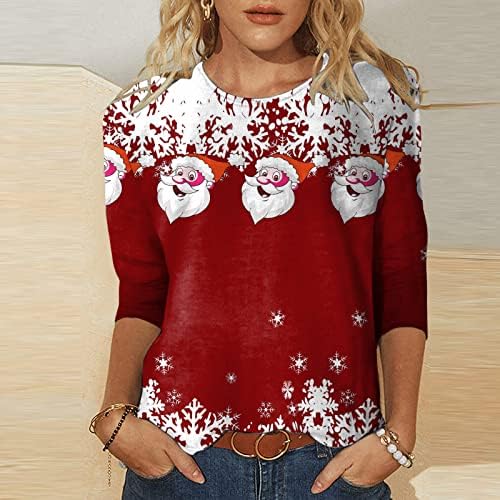 חולצות טריקו מכוערות לחג המולד מכוערות חולצות טי גרפיות מצחיקות דפוס פתית שלג חג המולד חולצות טי רופפות