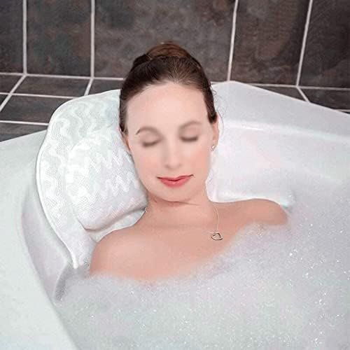 כרית אמבטיה כרית אמבטיה כרית אמבטיה, כרית אמבט אמבטיה ארגונומית מנוחה לצוואר אמבטיה ותמיכה בגב 3D אוויר רשת אביזרי
