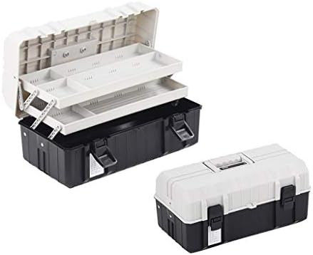 ארגז כלים ZSHLZG קופסת פלסטיק רב-פונקציונלית קופסת בית קופסת קופסת אחסון תלת שכבתית 40 סמ 21 סמ 18.5 סמ