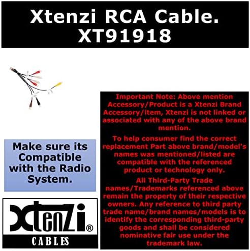 Xtenzi RCA רתמת כבל רתמת רתמות רתמות אודיו תואם לחלוץ AVH240EX, AVH241EX, DMH130BT, DMH240EX, DMH241EX,