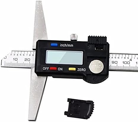 KJHD 0-150 ממ תצוגה דיגיטלית עומק עומק קליפר ממ/אינץ 'מדידה עומק עומק Vernier Calliper מדידת סרגל