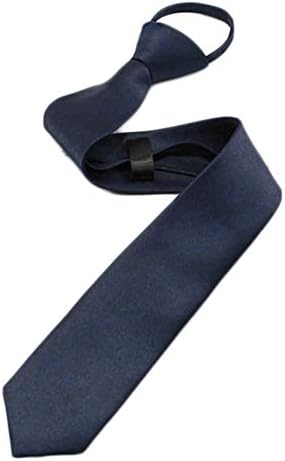 Andongnywell עניבת רוכסן בצבע אחיד העניקה עניבת רוכסן רשמית מתכווננת גברים נשים קשרים ארוכים במיוחד