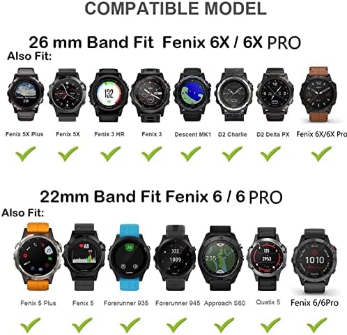 Gummmy The New 26 22 20 ממ רצועת Watchband עבור Garmin Fenix ​​6x 6S Pro 5S Plus 935 3 HR צפה מהיר